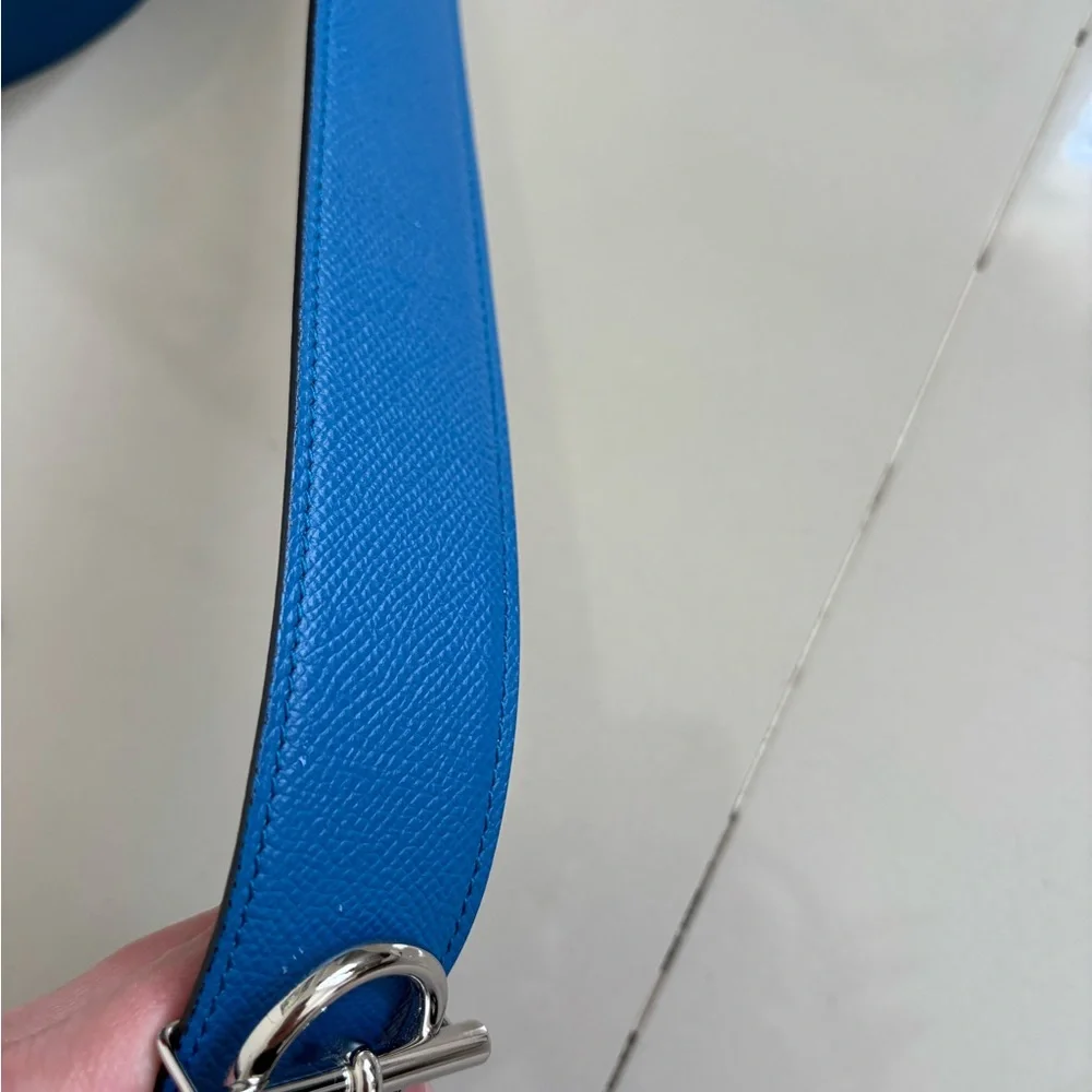 100% Authentic HERMES Ithaque belt buckle & Reversible leather strap 90cm - Picture 15 of 15